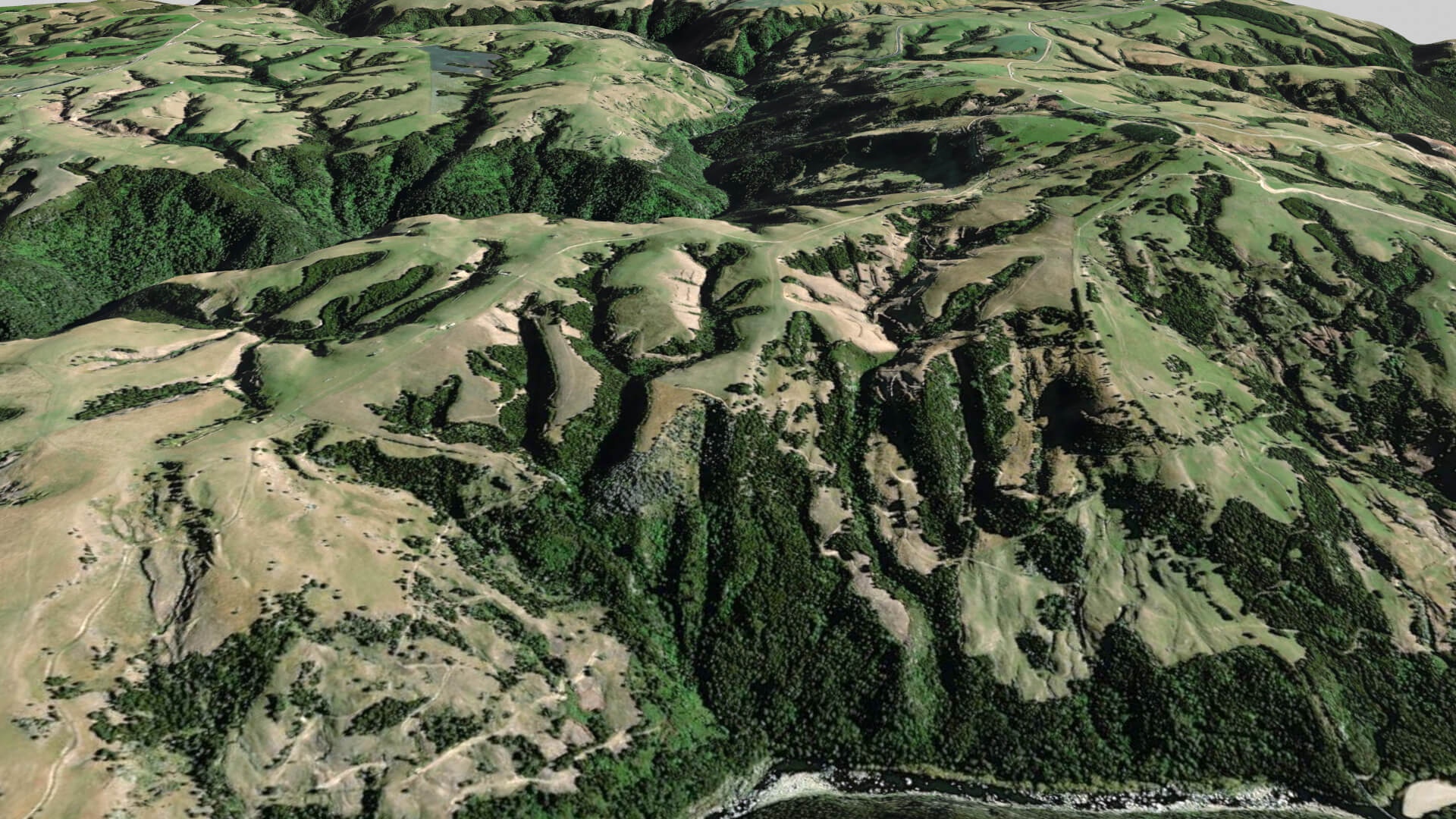 Round Ridge Hill New Zeland - 3D Model by clickshop3d