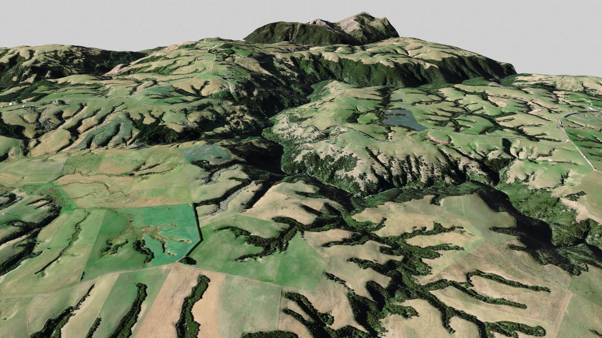 Round Ridge Hill New Zeland - 3D Model by clickshop3d