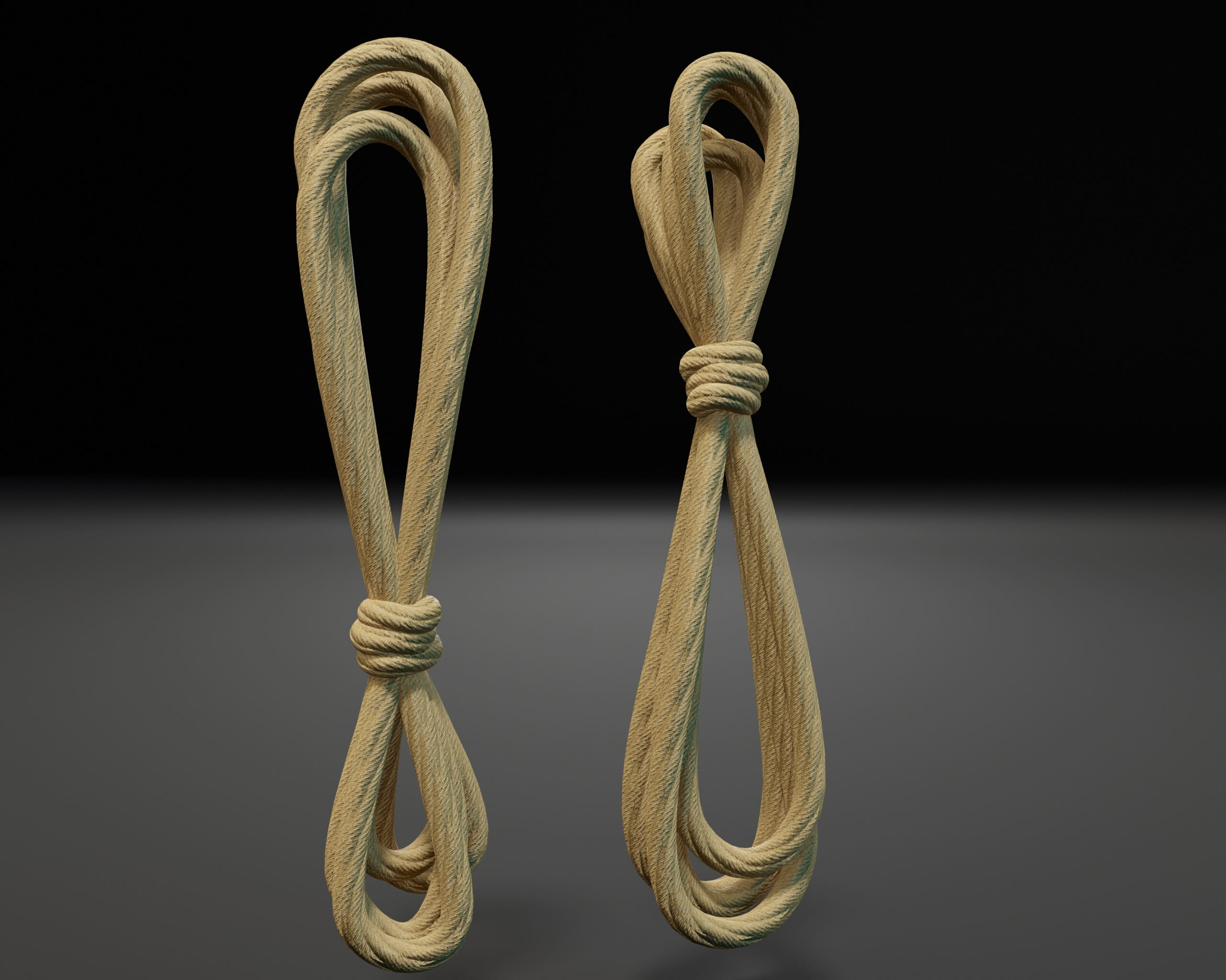 Old Used Ropes - 3D Model by clockworkcreations