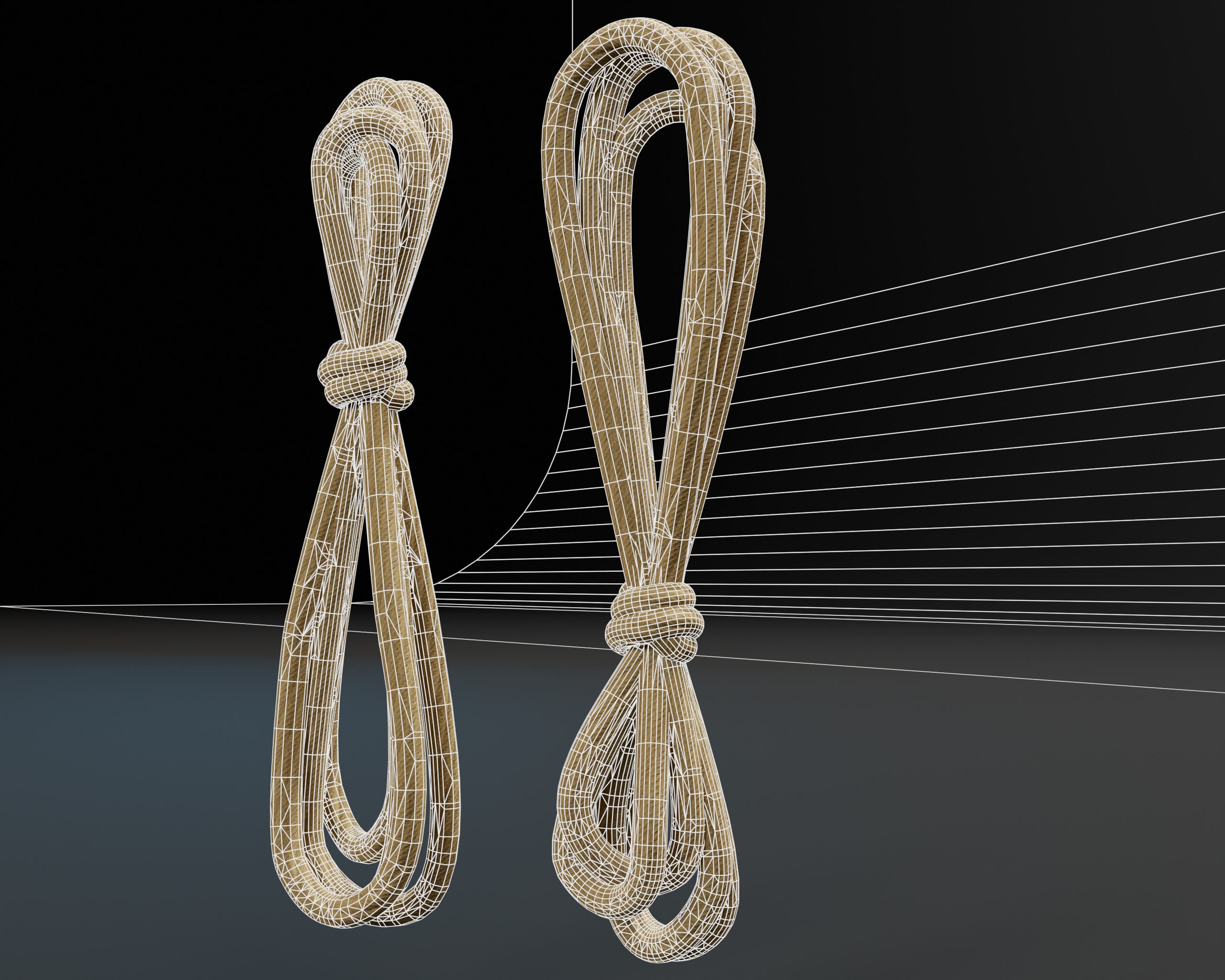 Old Used Ropes - 3D Model by clockworkcreations