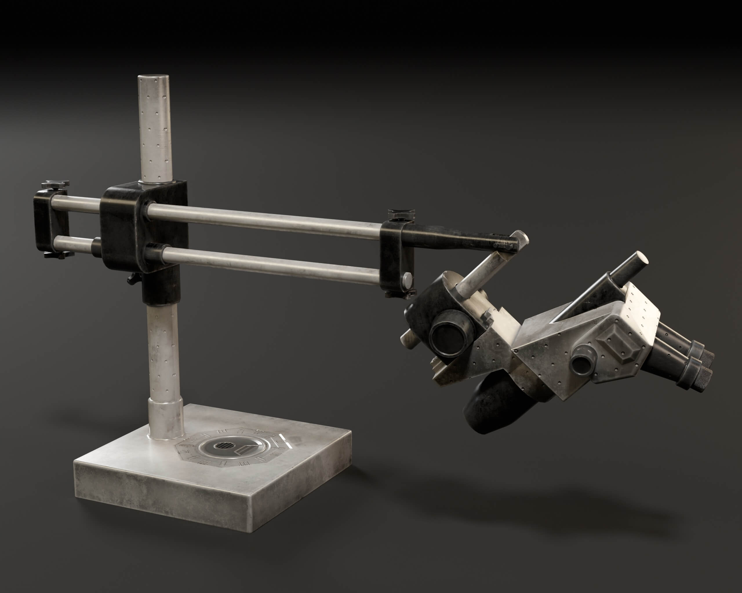 Sci-Fi Rotation Microscope 3D Model by clockworkcreations