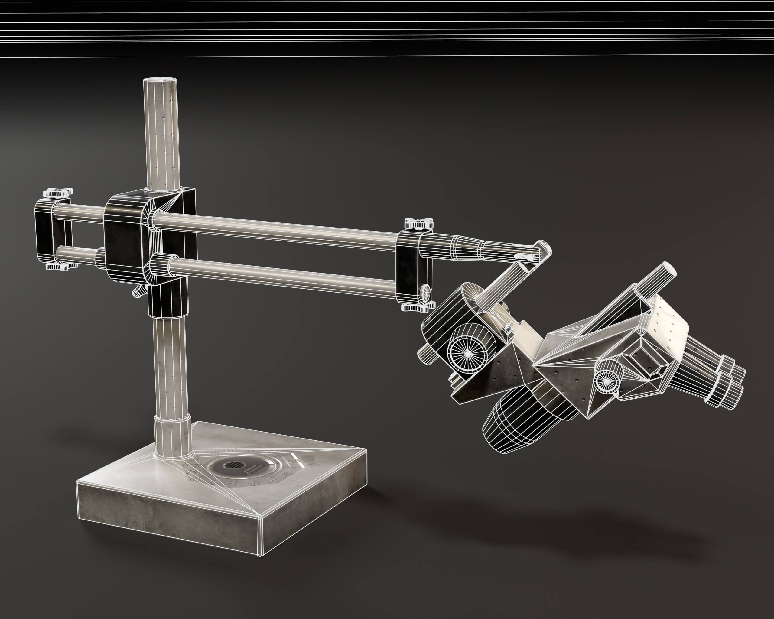 Sci-Fi Rotation Microscope 3D Model by clockworkcreations