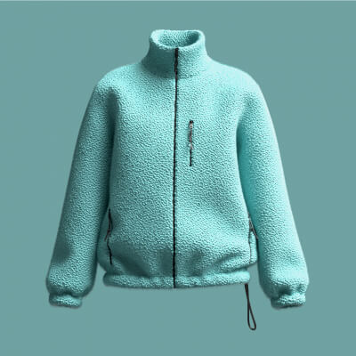 Girls Jacket - Sherpa 3D Model by Clothing Axis