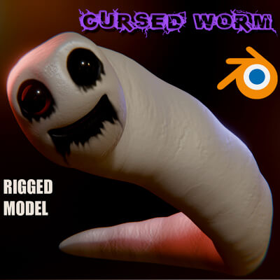 Cursed Worm Blender Model