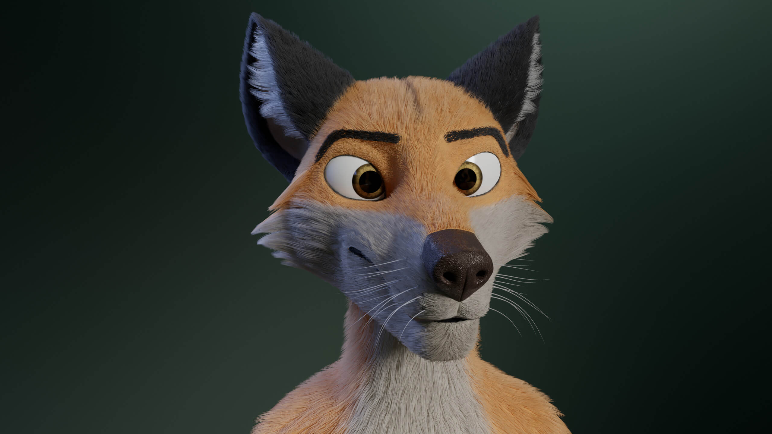 Hassun Anthro Fox - 3D Model by CM Studios