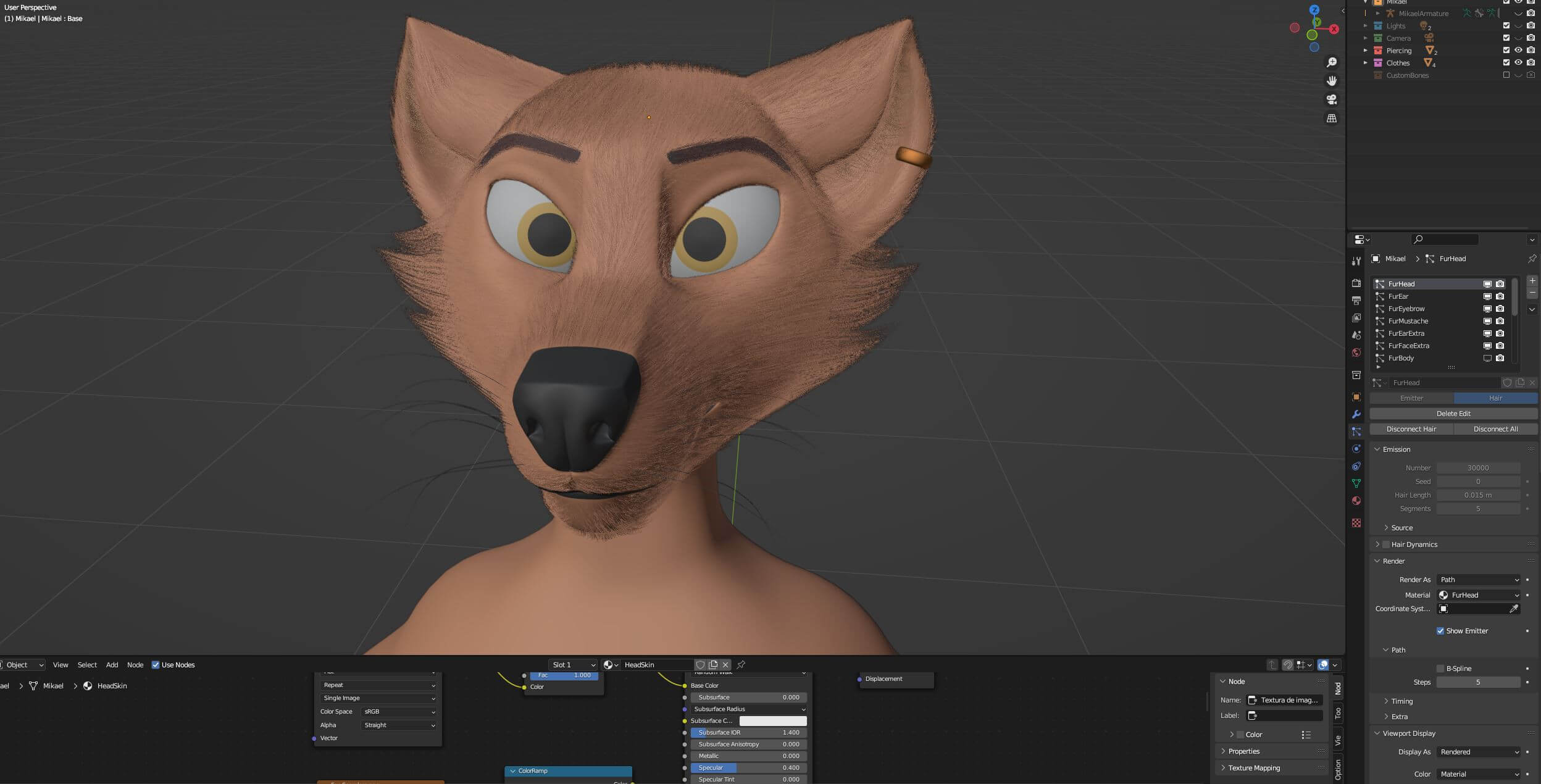 Mikael Anthro Fox - 3D Model by CM Studios