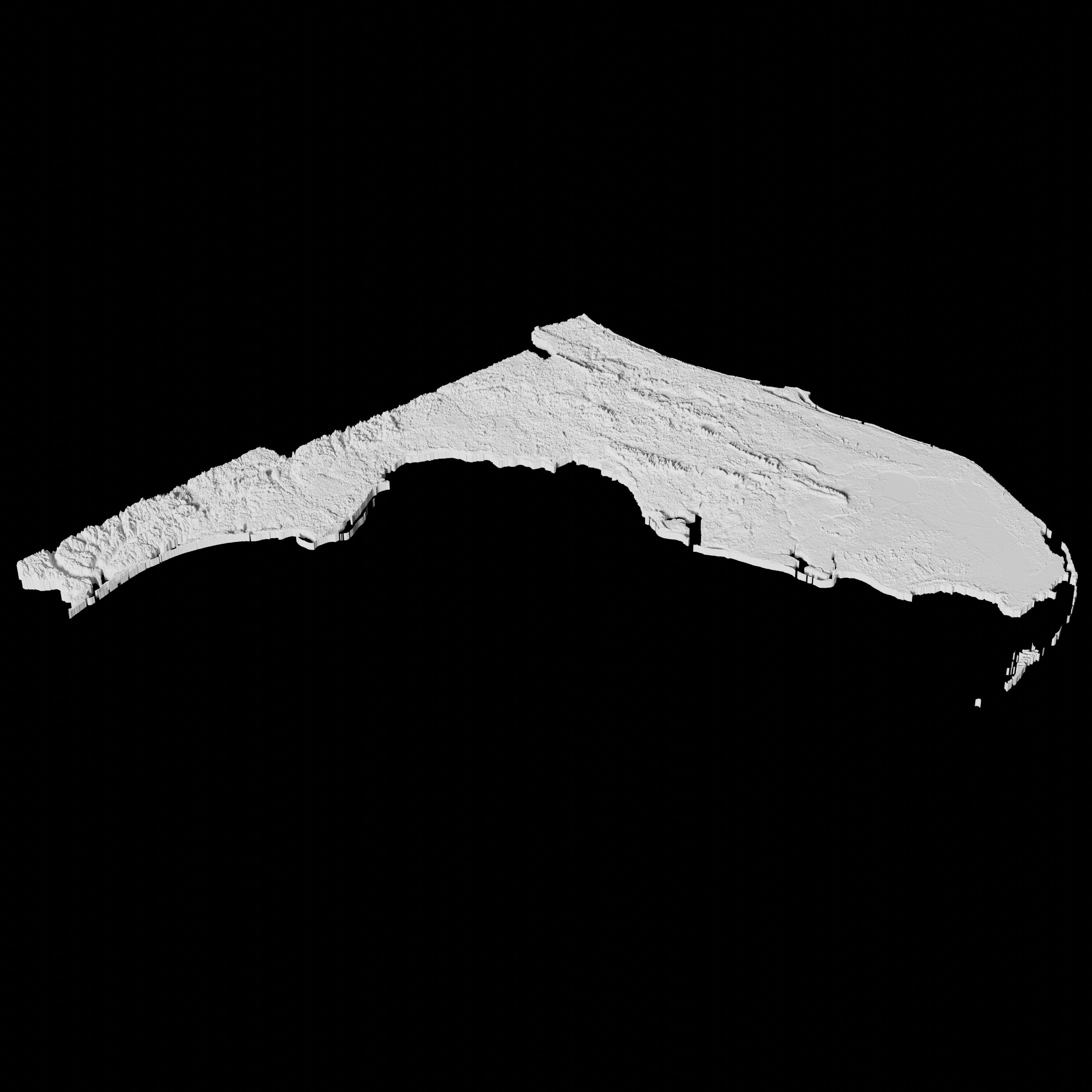 USA State of Florida Topographic Map - 3D Terrain by Codingry