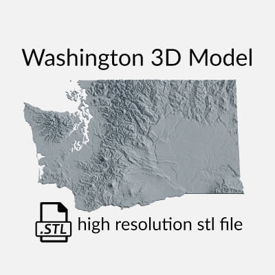 USA State Of Washington Topographic Map 3D Terrain By Codingry Usa State Of Washington Topographic Map 3d Terrain 