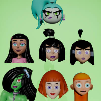 Danny Phantom Female Heads