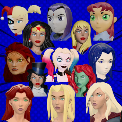 DC Comics Female Heads
