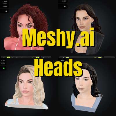 Meshy AI Celeb Heads 3