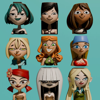 Total Drama Island Female Heads