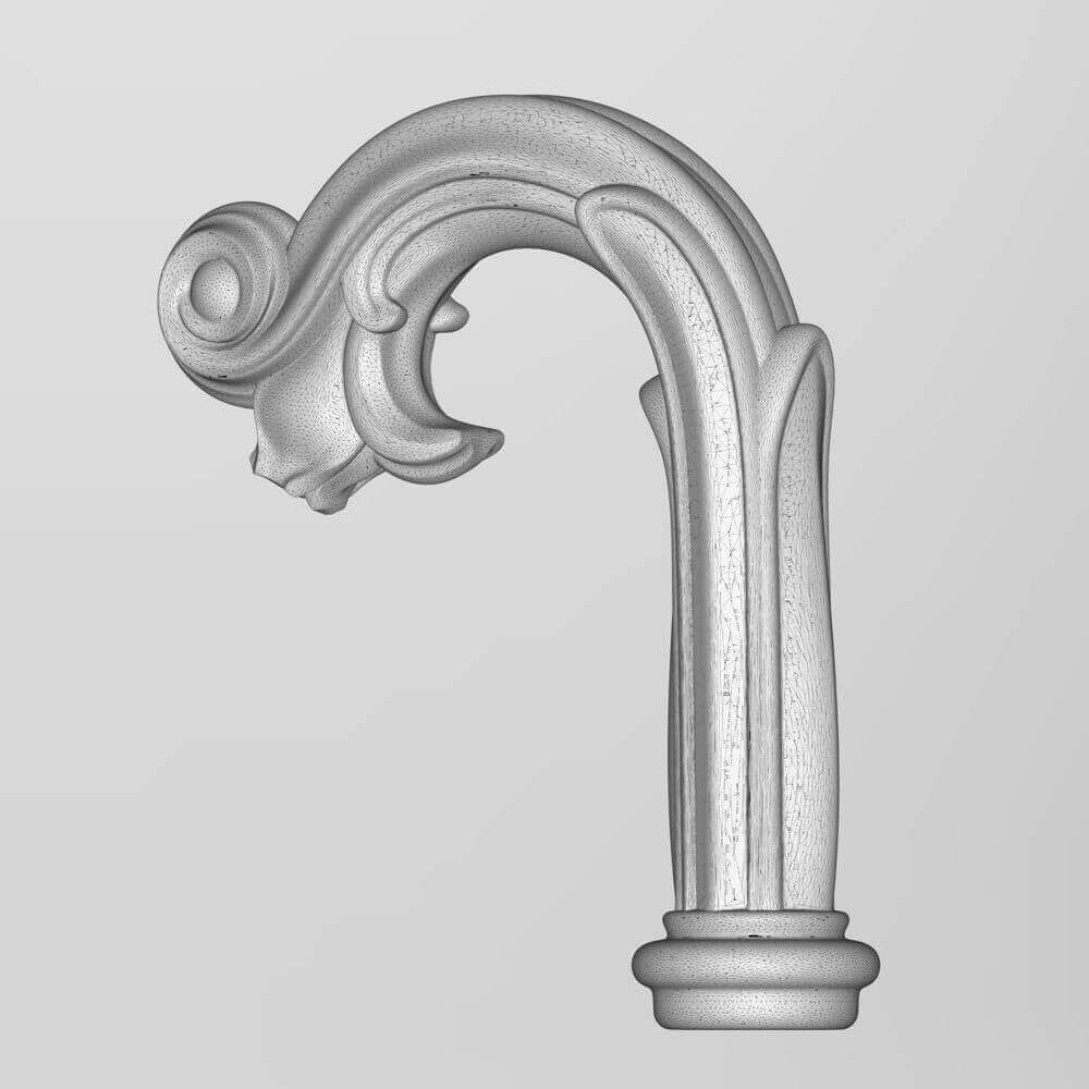 Cane Handle - 3D Model by craft3D