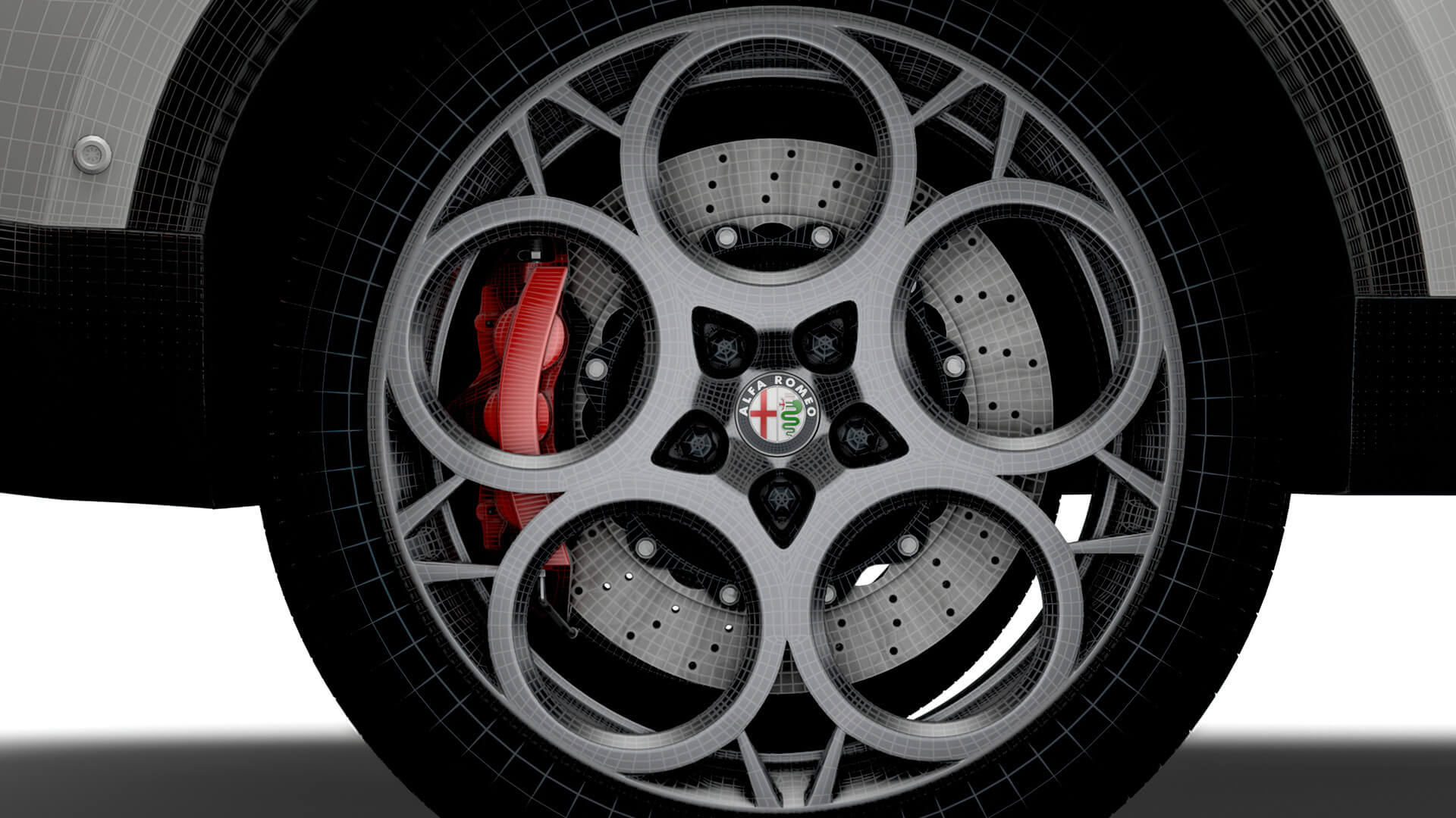 DDHHBH Emblème 3D Métal Logo Alfa Romeo Tonale - Badge Autocollant Q4 Noir, Tuning Extérieur