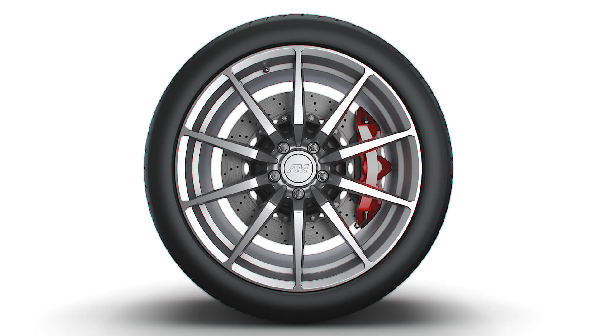 American Muscle GT350 Wheel 3D Model by Creative Idea Studio