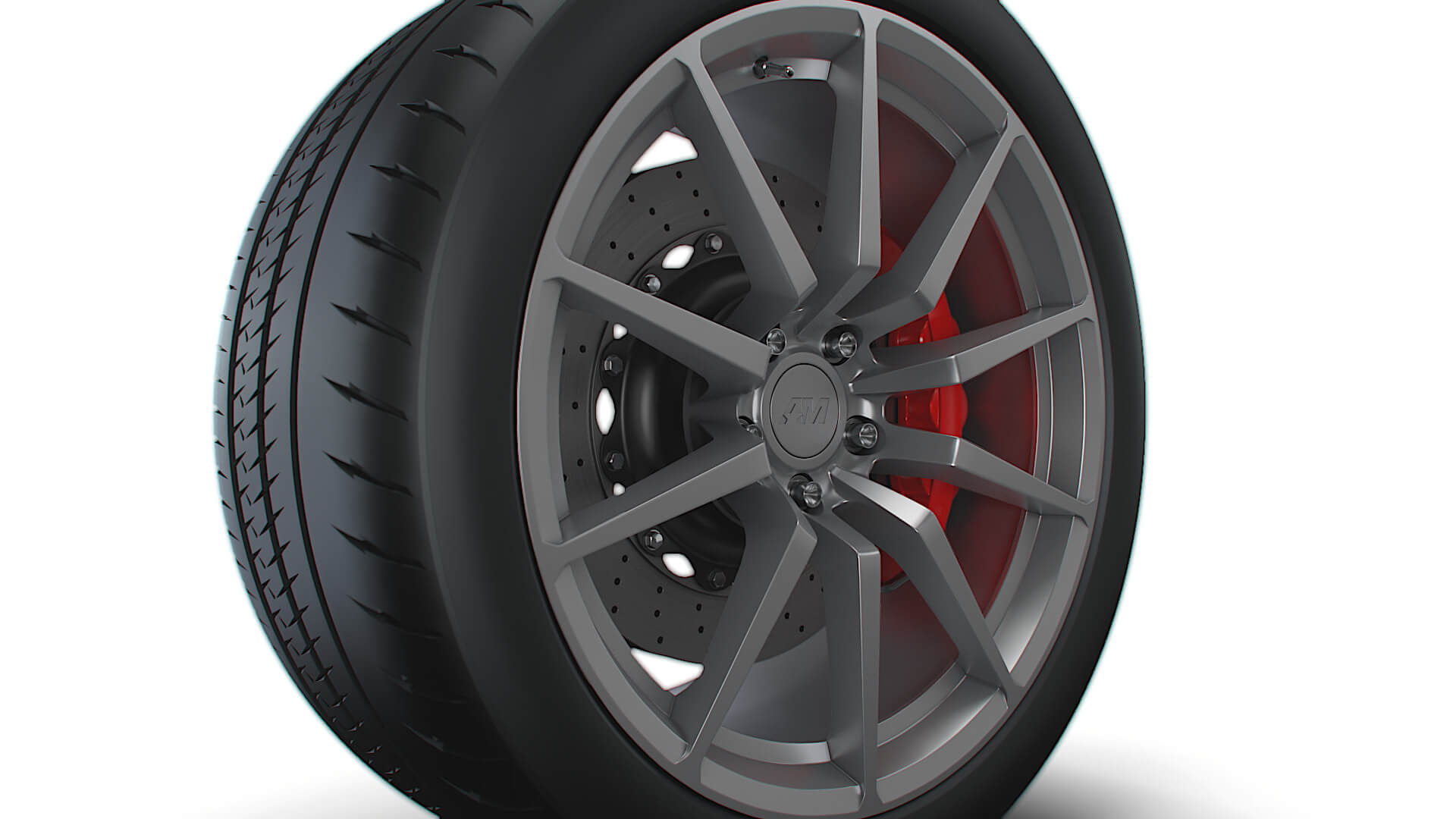 American Muscle GT350 Wheel 3D Model by Creative Idea Studio