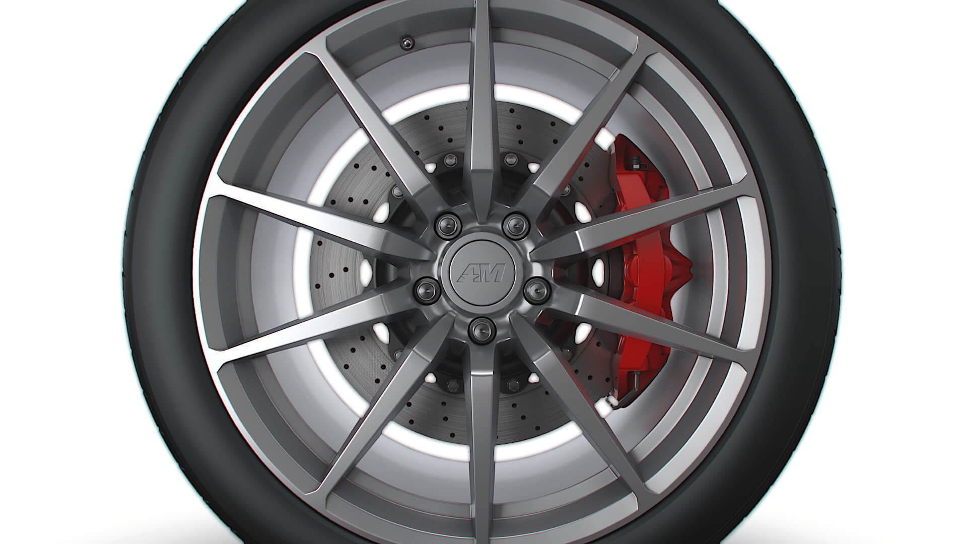 American Muscle GT350 Wheel 3D Model by Creative Idea Studio