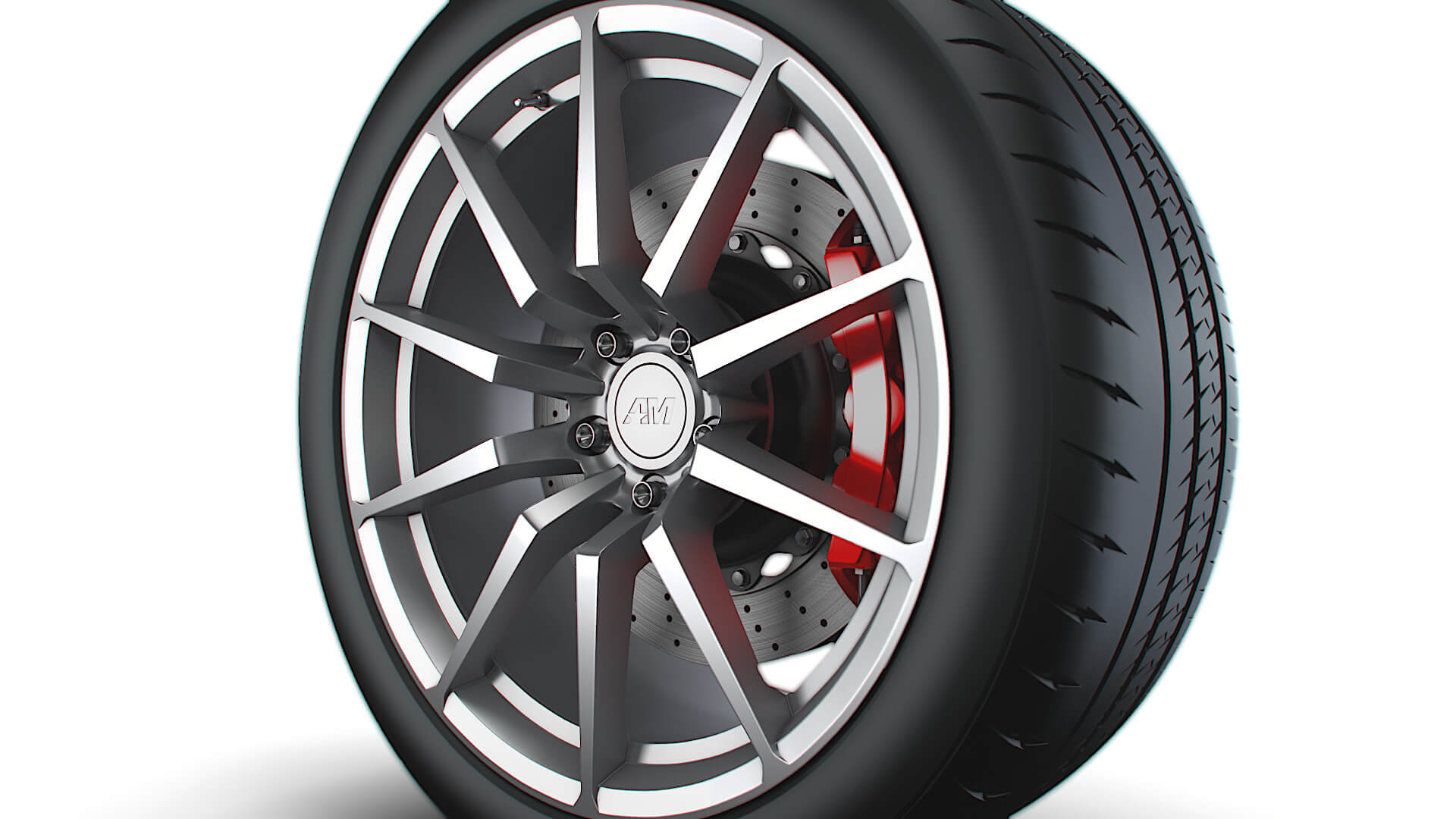 American Muscle GT350 Wheel 3D Model by Creative Idea Studio