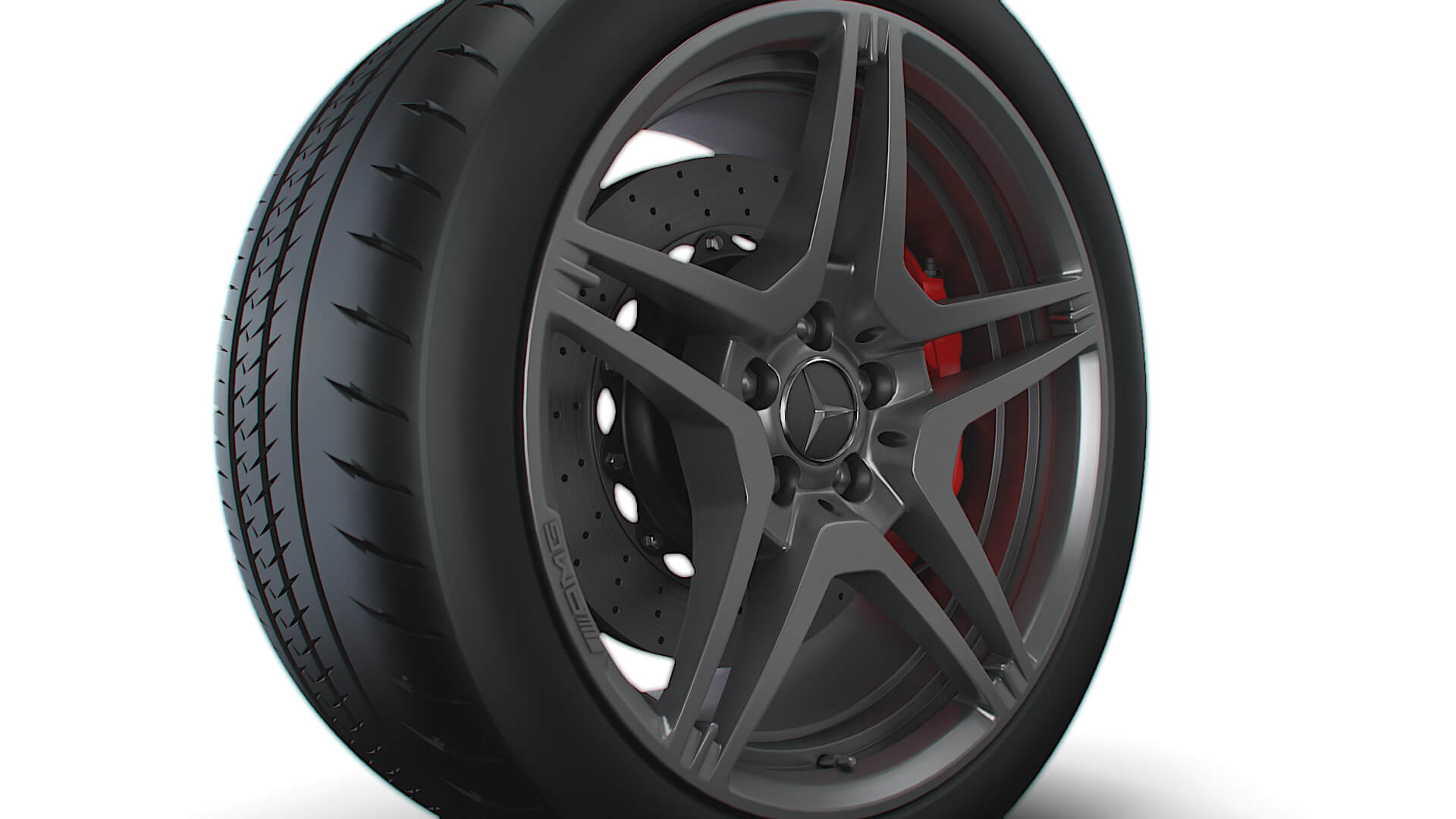 AMG Iv Twin Spoke Wheel 3D Model by Creative Idea Studio