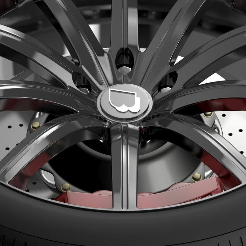BB Audi R8 Wheel - 3D Model by Creative Idea Studio