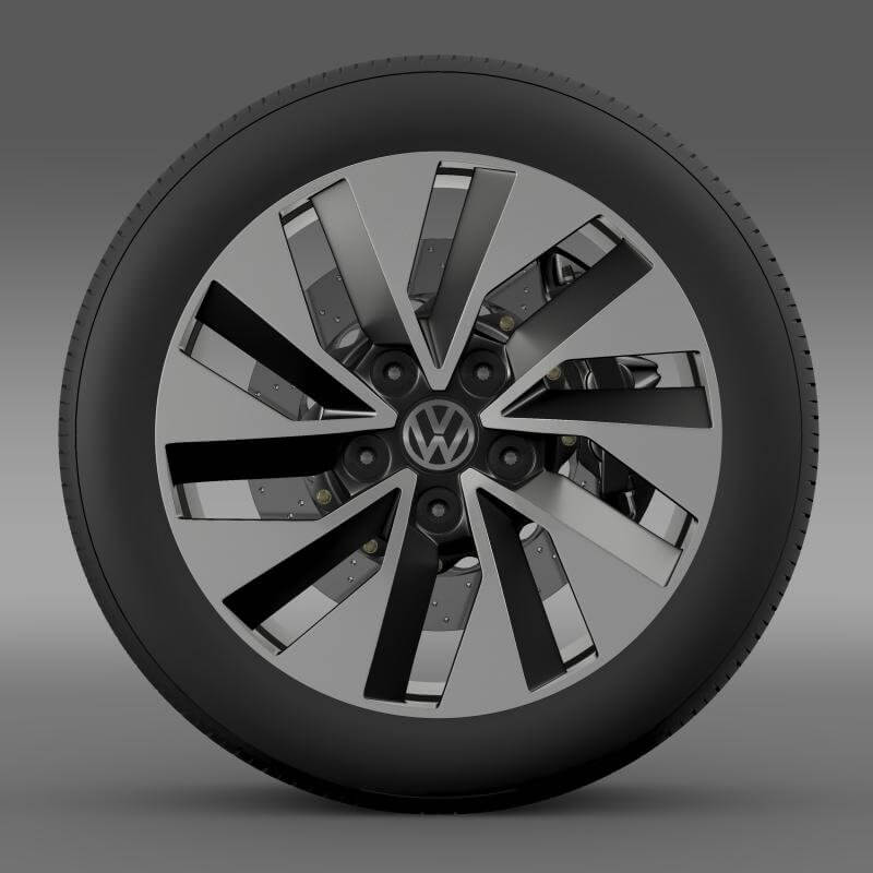 Volkswagen Polo BlueMotion 2014 Wheel - 3D Model by Creative Idea Studio