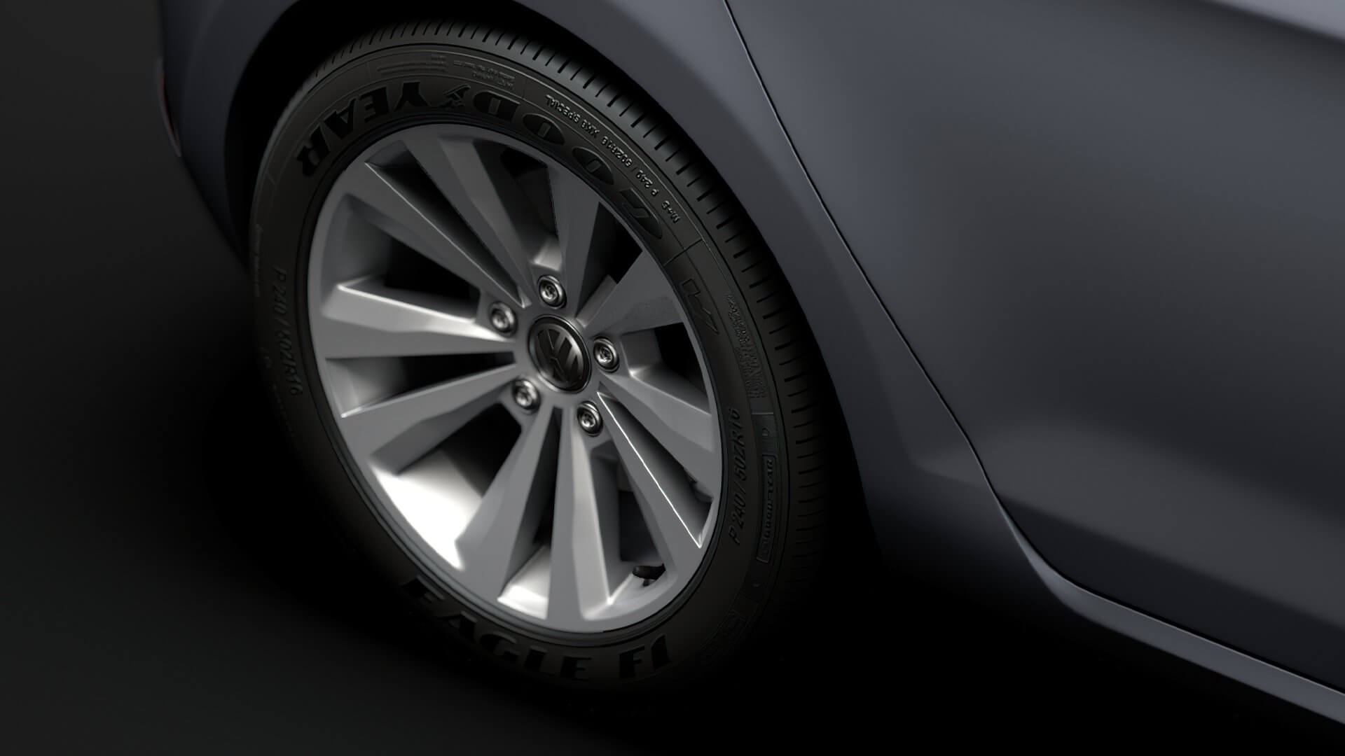 VW Golf TSI Bluemotion 2019 Wheel - 3D Model by Creative Idea Studio