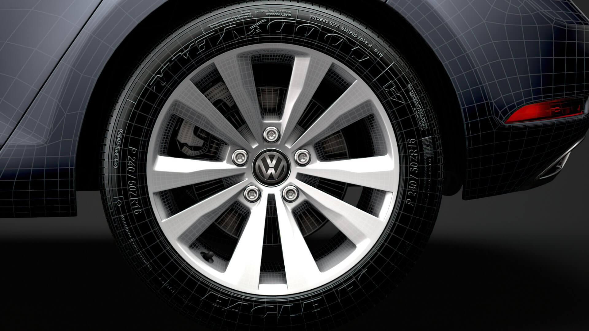 VW Golf TSI Bluemotion 2019 Wheel - 3D Model by Creative Idea Studio
