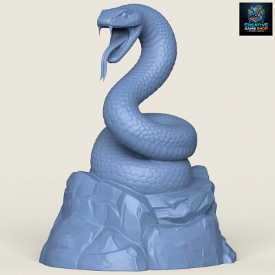 Python Snake Face Design Python Snake Sculpture - 3D Model by creativegameshop