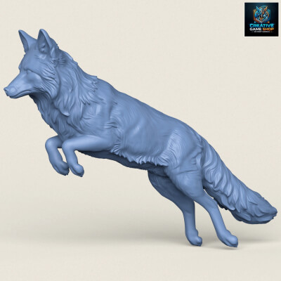 Solidworks Fox Wild Fox Jumping - 3D Model by creativegameshop