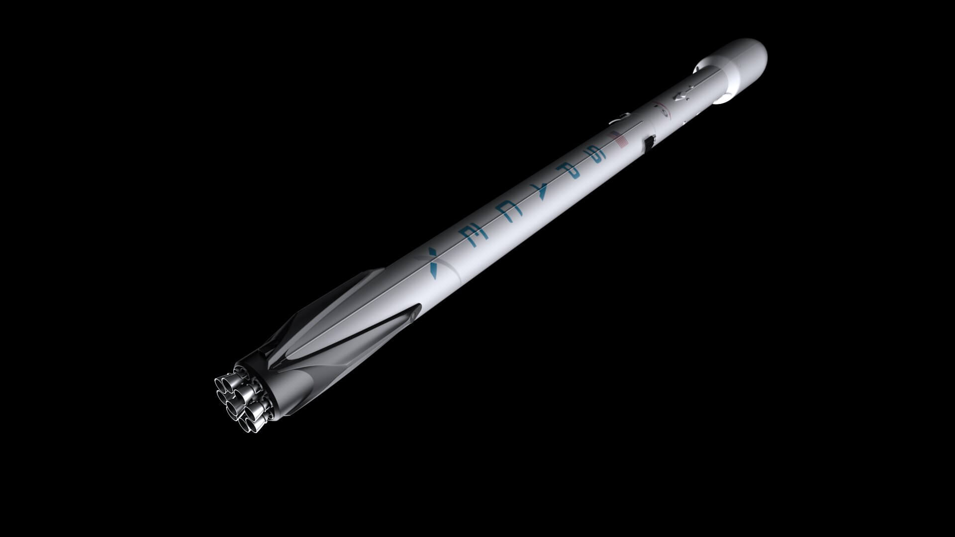 Falcon 9 V1.2 Rocket 3D Model by Creator 3D