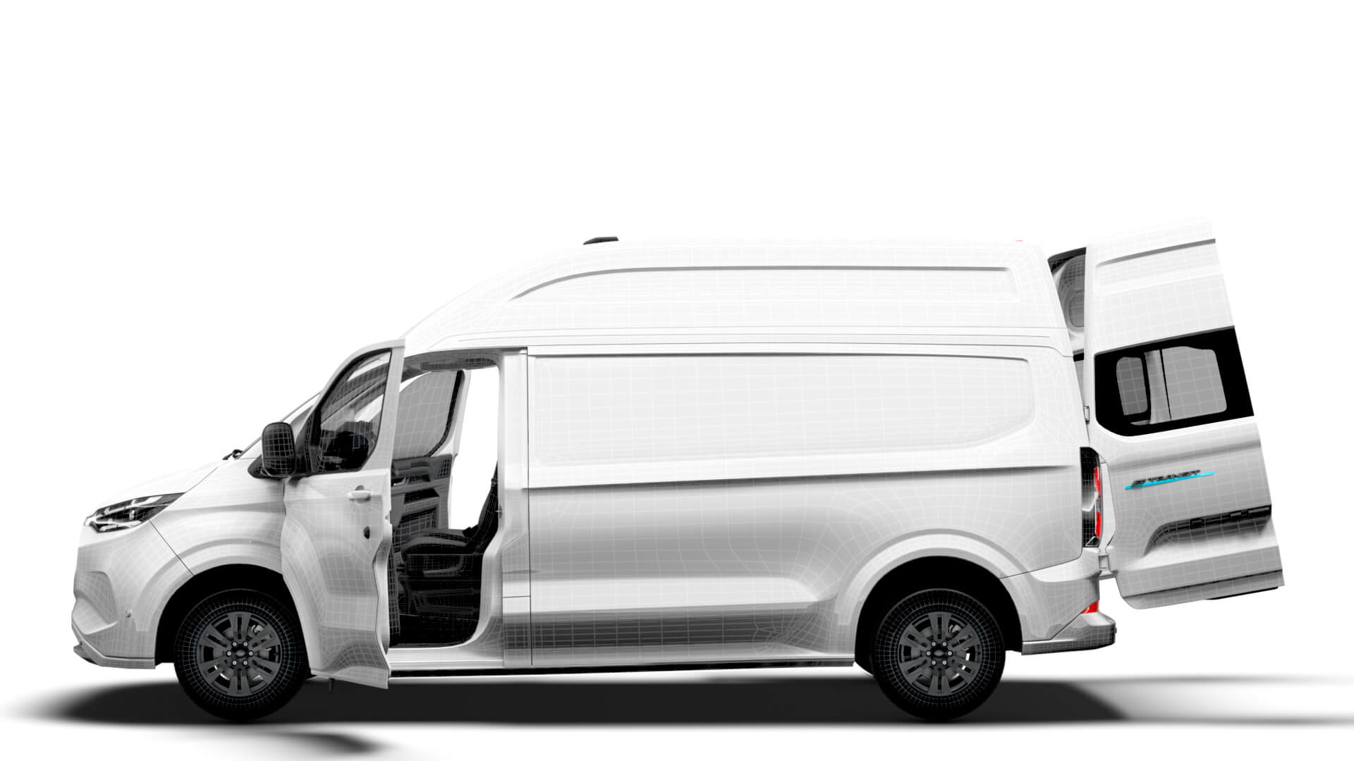 Ford E Transit Custom L2H2 HQ Interior 2024 - 3D Model by Creator 3D