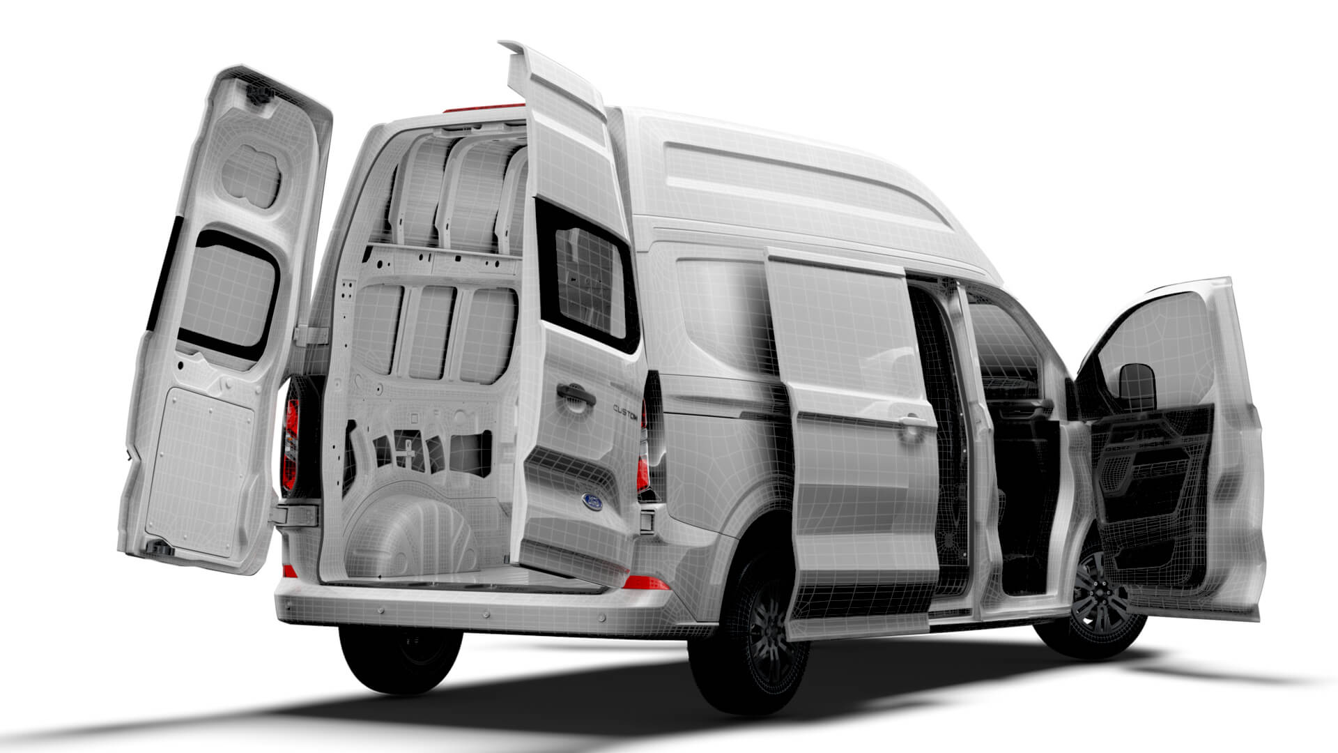 Ford E Transit Custom L2H2 HQ Interior 2024 - 3D Model by Creator 3D
