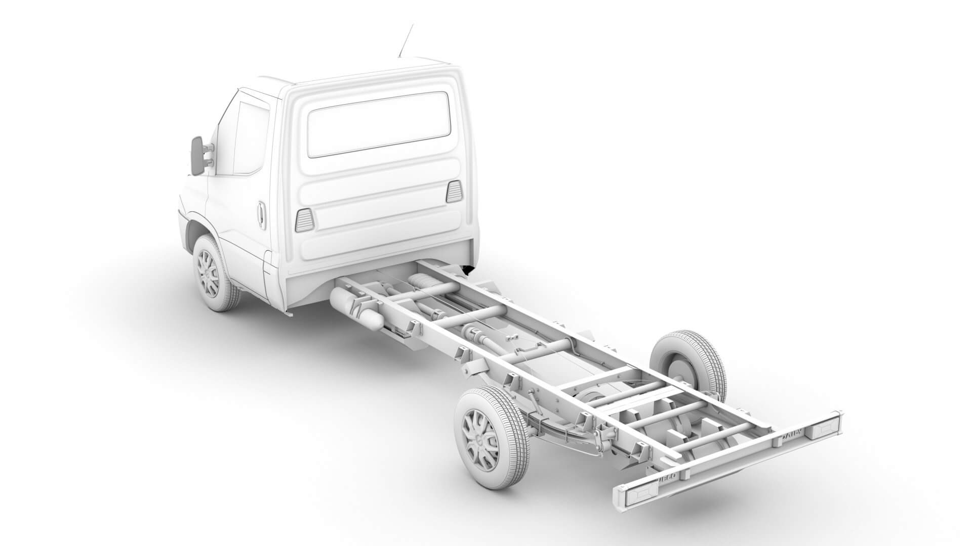 Iveco Daily Single Cab L4 Chassis 2014 3D Model by Creator 3D