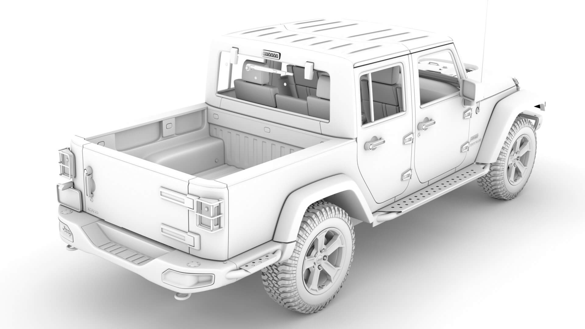 Jeep Gladiator Rubicon Recon JK 2018 3D Model by Creator 3D
