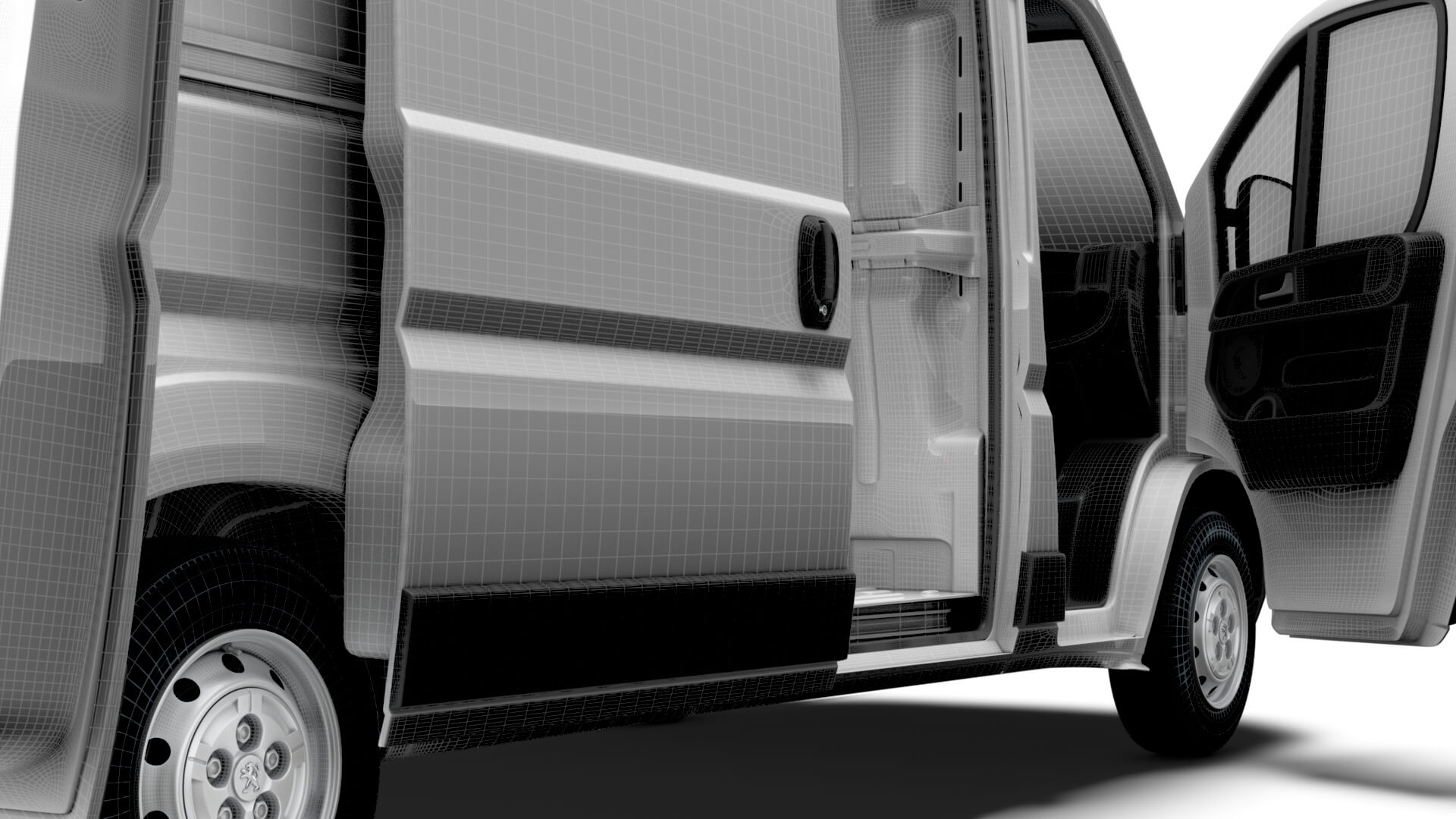 Peugeot Boxer Van L3H2 HQ Interior 2023 3D Model by Creator 3D