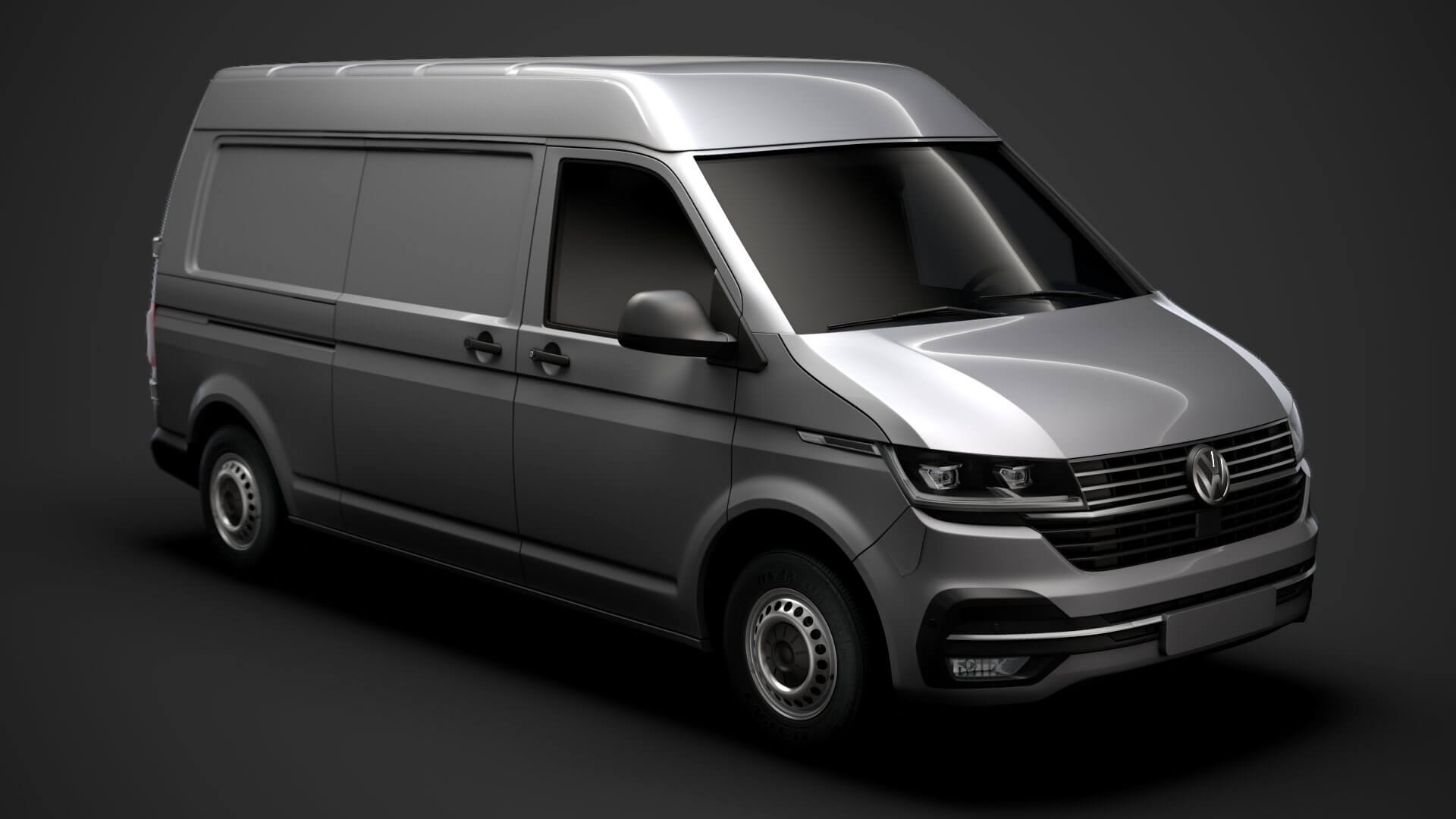 Volkswagen Transporter Van L2H2 T6.1 2020 3D Model