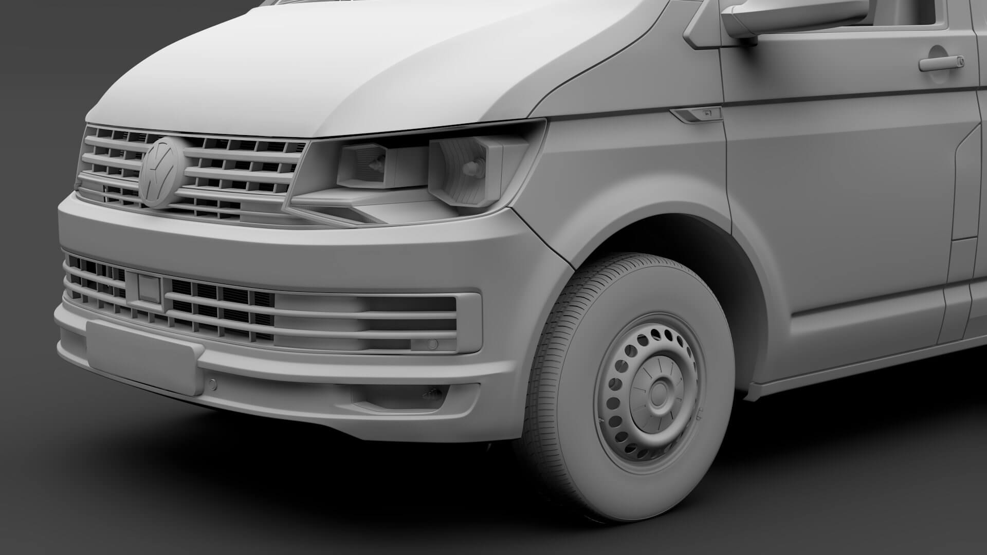 Volkswagen 3d модель. VW Transporter t6 3d. VW Transporter t6 l2h1. VW Transporter l2h1. Фольксваген Транспортер van 2h3.
