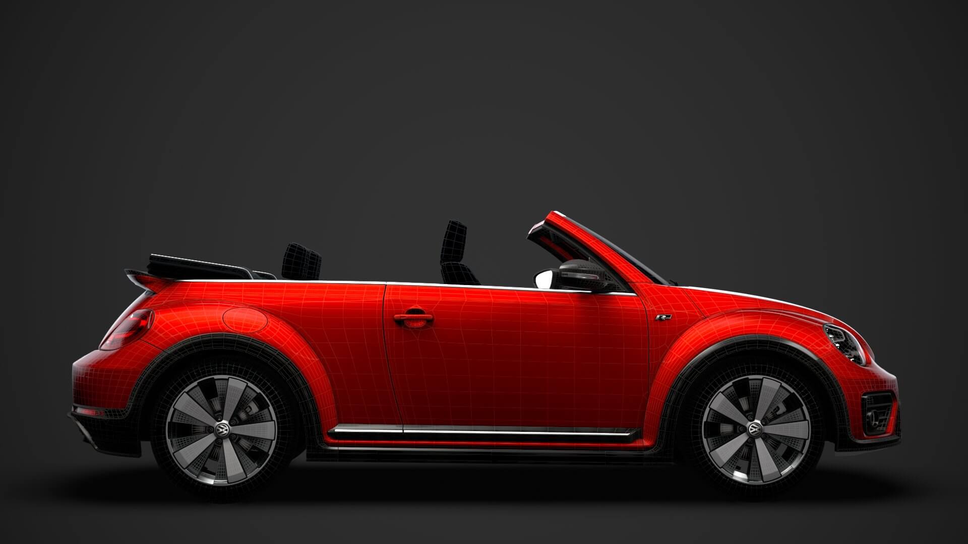 VW Beetle R LIne Convertible 2020 3D Model by Creator 3D