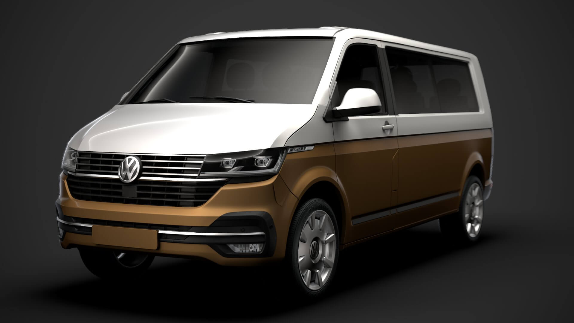 Vw Caravelle Lwb T61 2020 3d Model