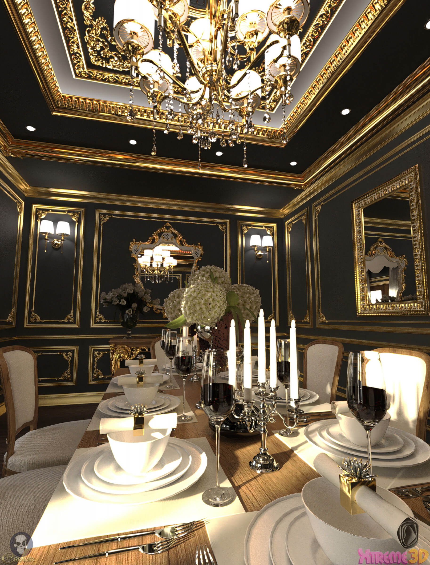 Elegant Dining by Tim82 3D Render, Digital Art by crender