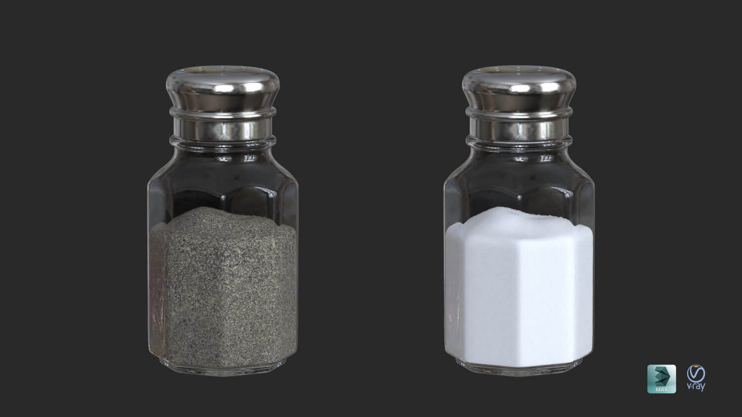 Render Salt Salt and Peppers Shakers - 3D Model by criismora