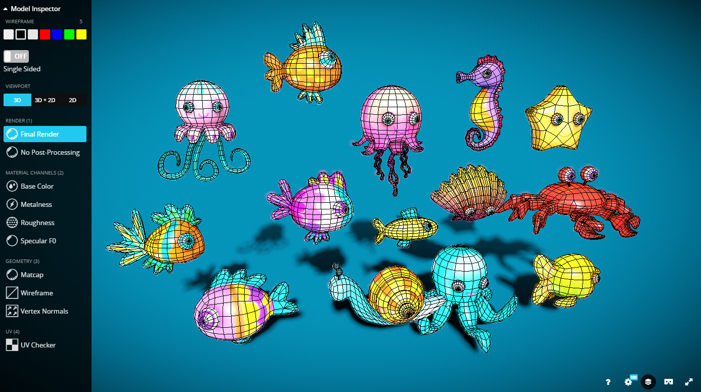 Cartoon Fish Pack 3 3d Model By Cuongvc