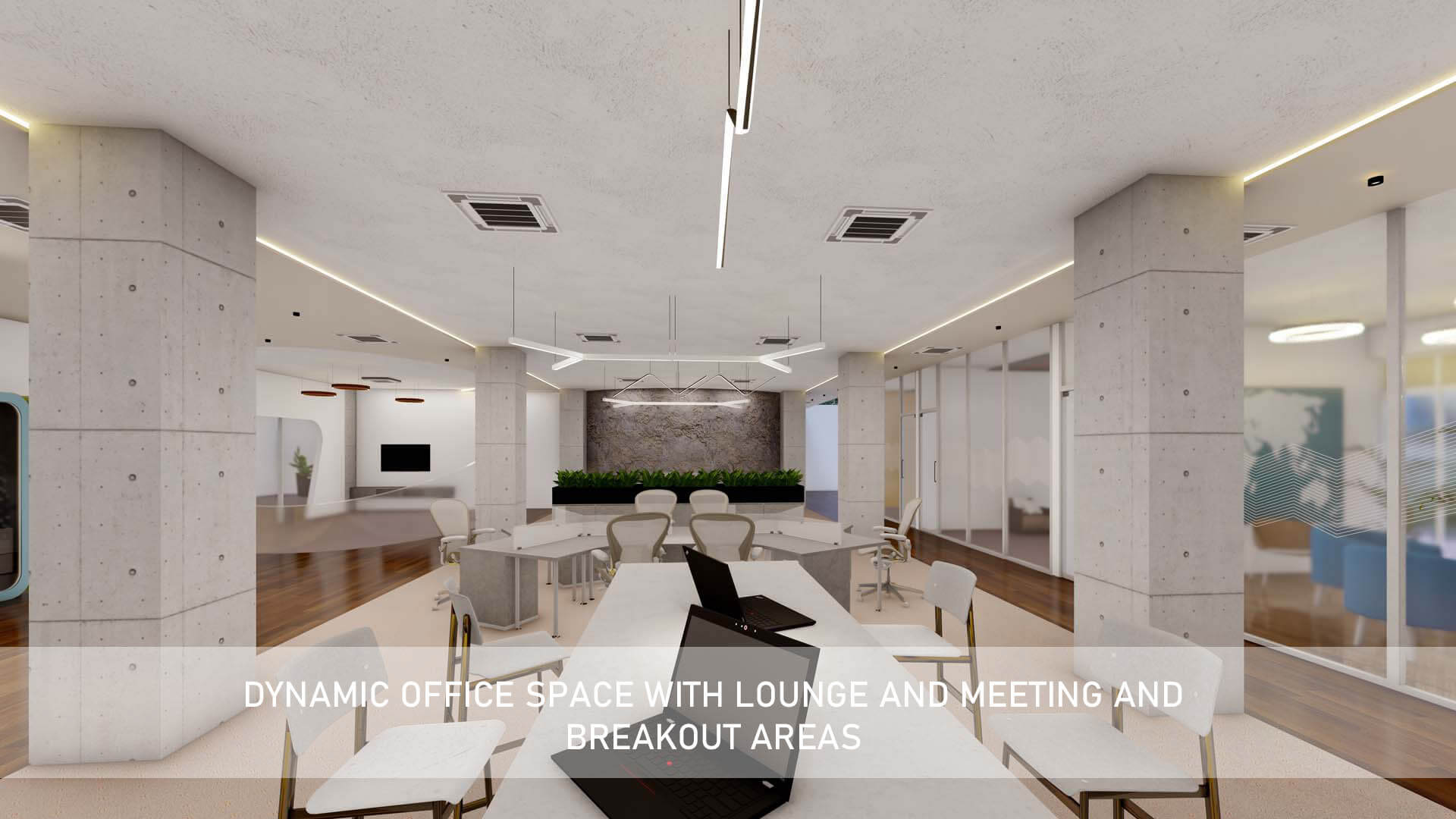 Dynamic Office Space With Lounge and Meeting and Breakout - 3D Model by ...