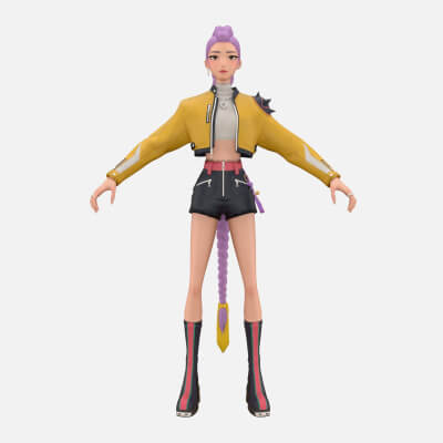 Human Modle Rumi Rumi - Kpop demon hunters 3D Model by Cyberon1ck