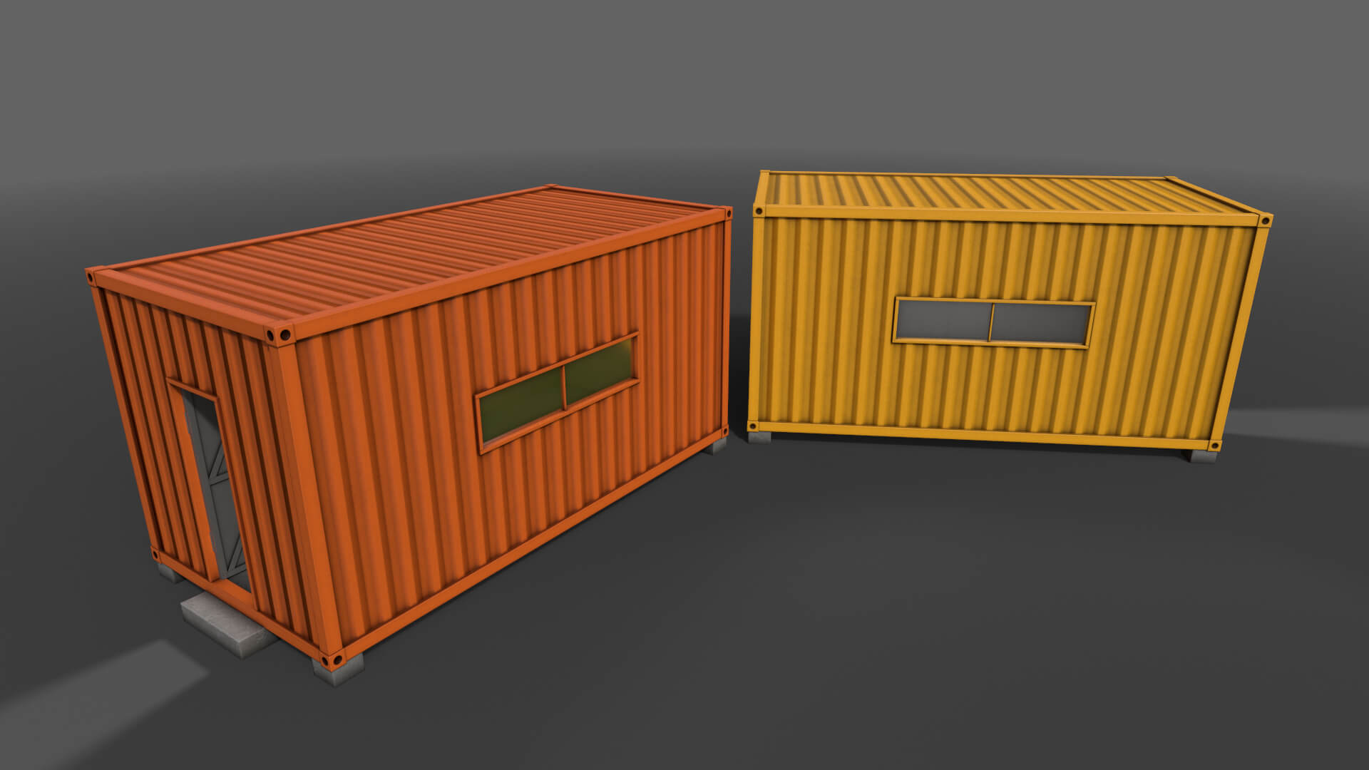 Container House AA 20ft V2 - 3D Model by DaikLord