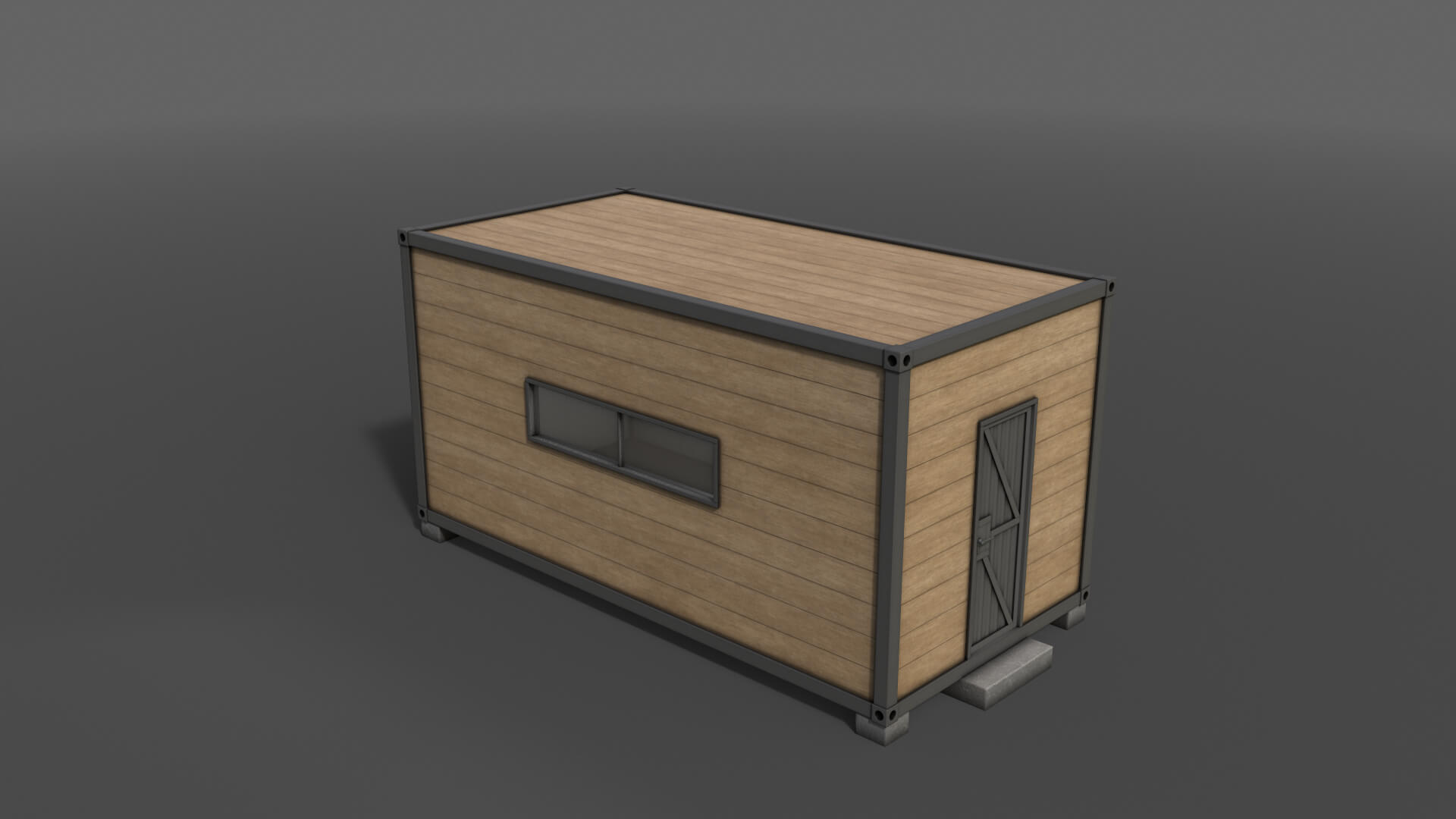 Container House AC 20ft V2 - 3D Model by DaikLord