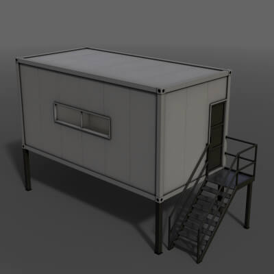 Container House AB 20Ft V5 - 3D Model by DaikLord