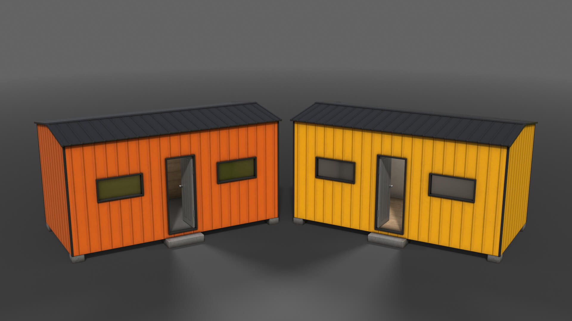 Shed House B 20Ft V3 3D Model by DaikLord