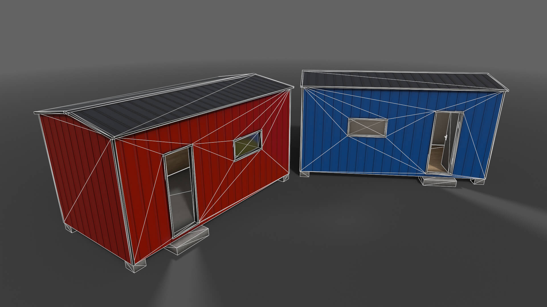Shed House B 20Ft V4 - 3D Model by DaikLord