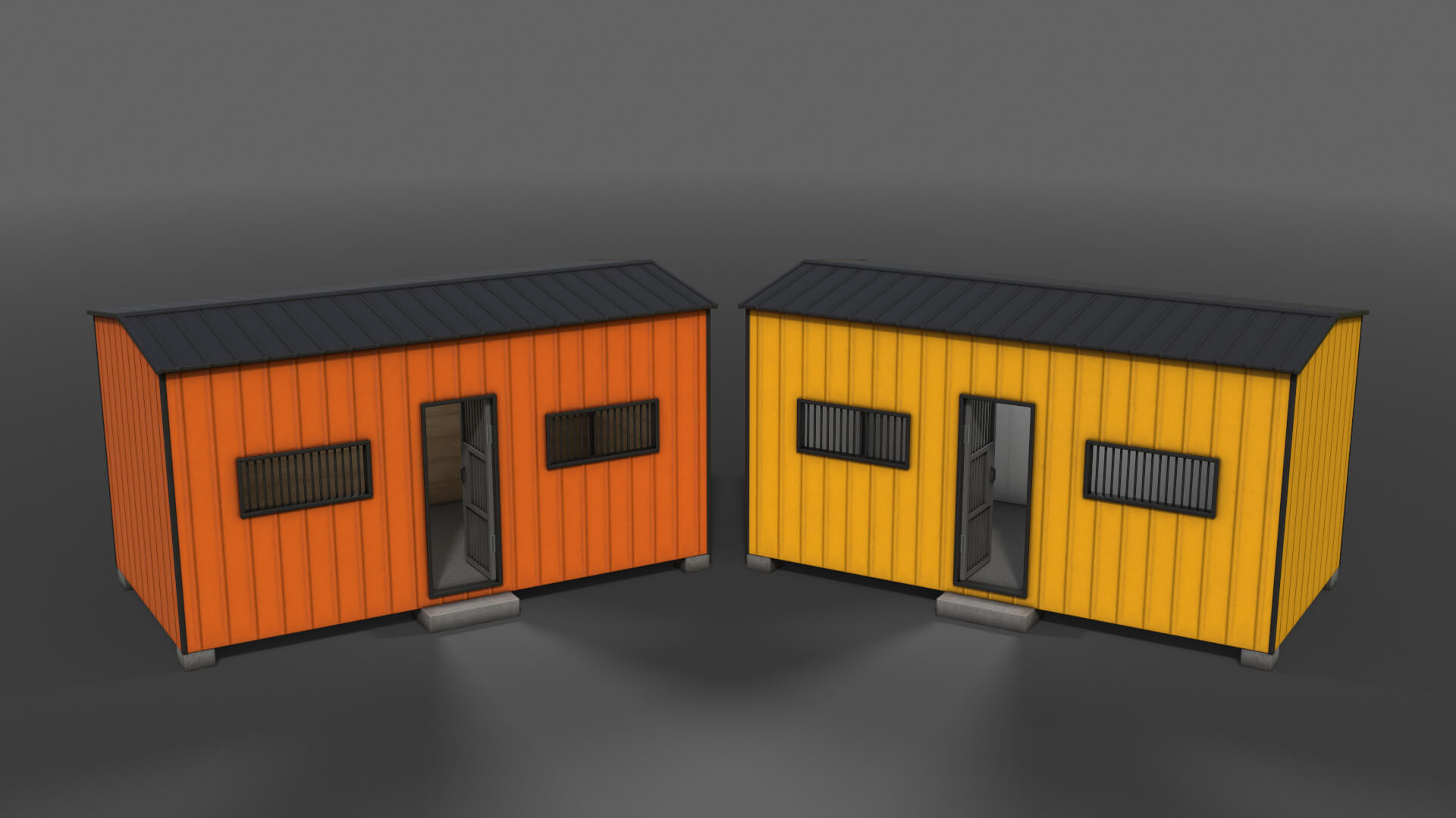Shed House C 20Ft V3 3D Model by DaikLord